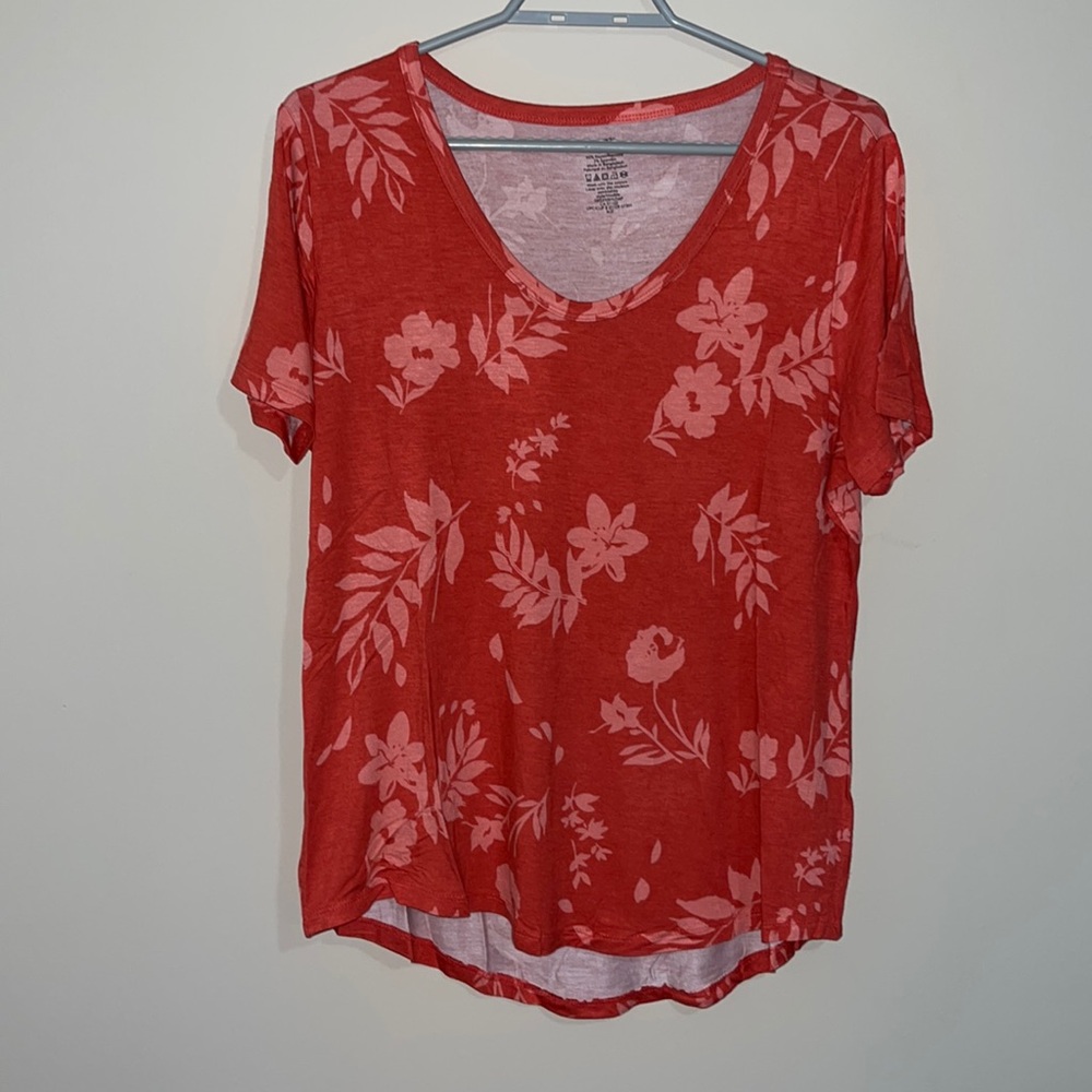 George floral print short sleeve t shirt size medium